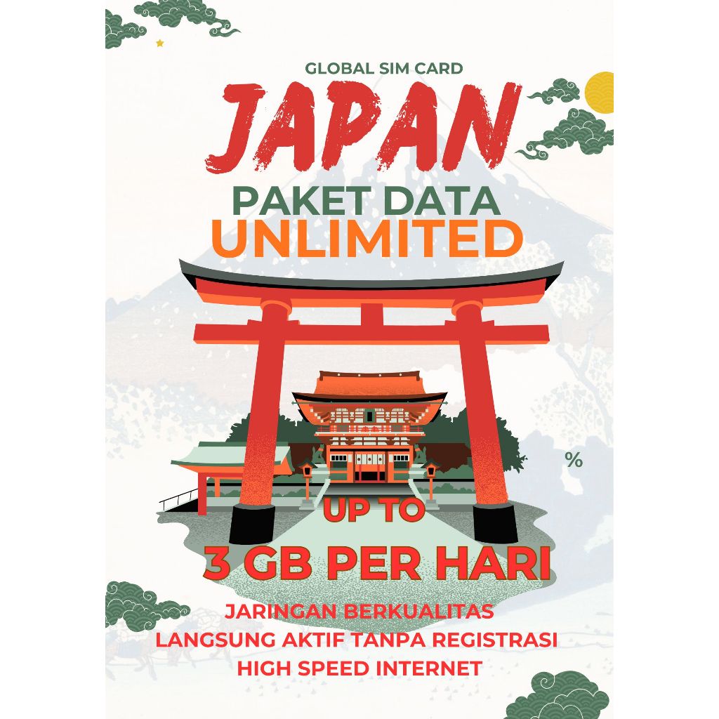 GLOBAL simcard (Kartu Perdana Paket Data Unlimited)