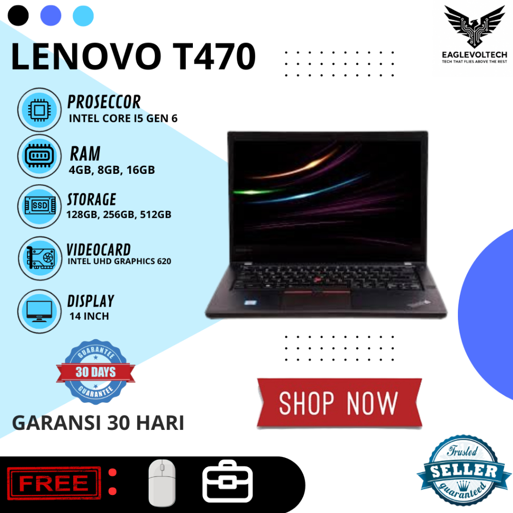 LENOVO THINKPAD T470 I5 GEN 6 MURAH BERGARANSI