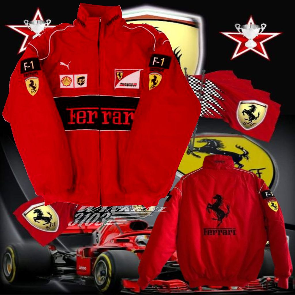 WanKrn1 Jaket Nascar Vintage Ferarri F1 RacingArt1039A