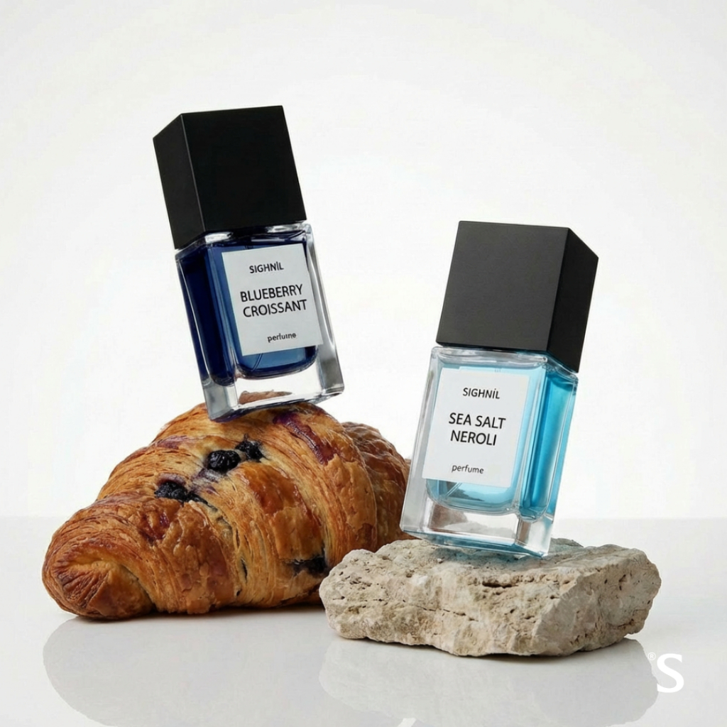 SIGHNIL Perfume - Bundling 2 Variant  Blueberry Croissant & Sea Salt Neroli - Parfum Unisex