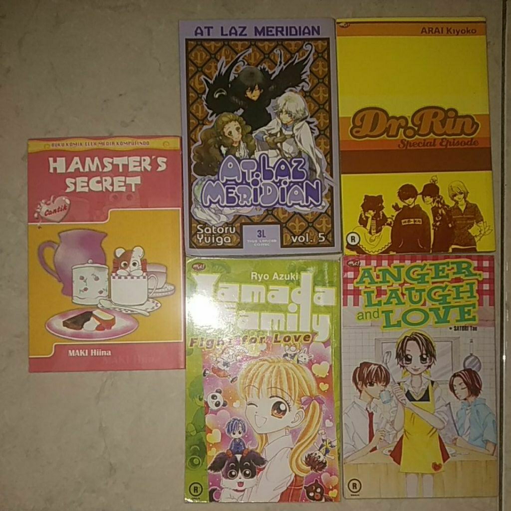 Preloved komik/manga yamada family, at laz meridian, hamster's secret, anger laugh and love, dr.rin