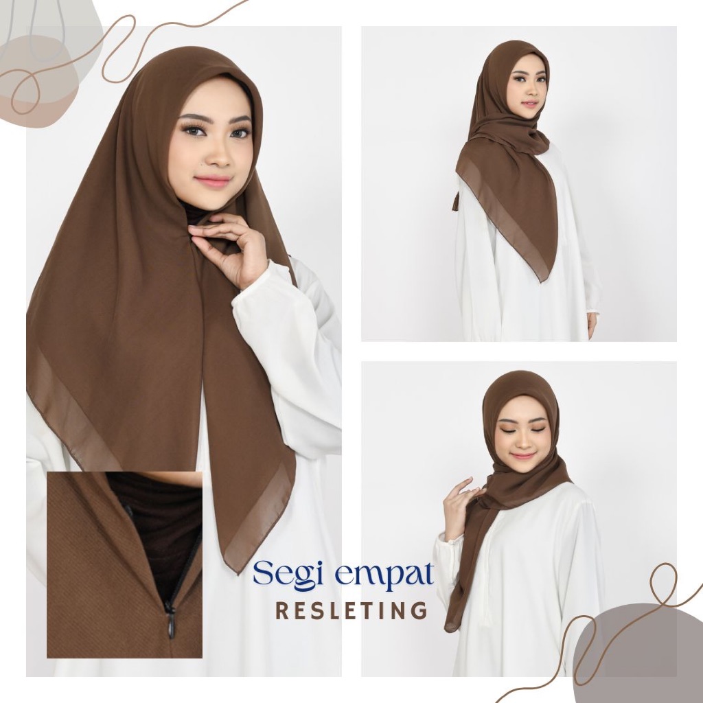 SEGI EMPAT INSTAN/SEGI EMPAT SEKOLAH RESLETING ZIPER POLYCOTTON PREMIUM/BELLA SQUARE INSTAN ALICE