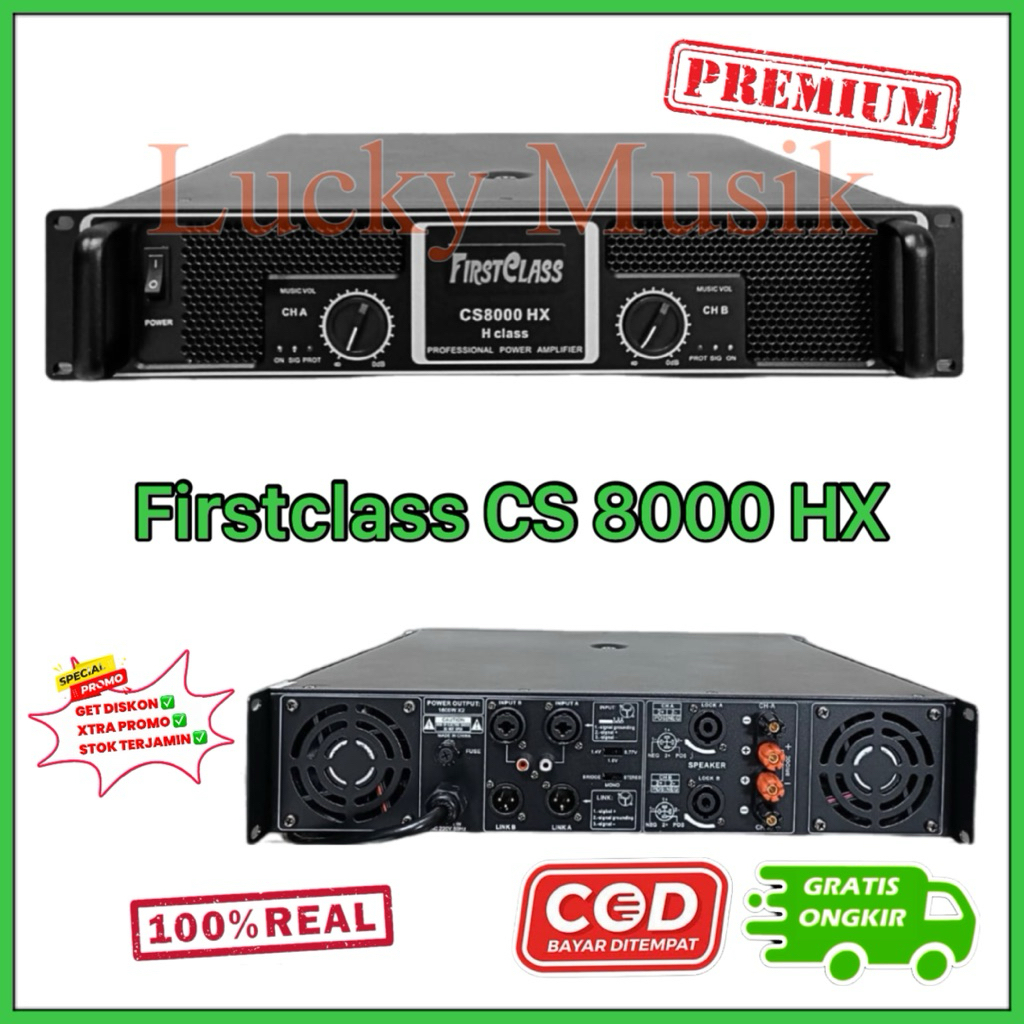 POWER AMPLIFIER FIRSTCLASS CS8000HX CLASS H 3600 WATT power cs 8000 hx