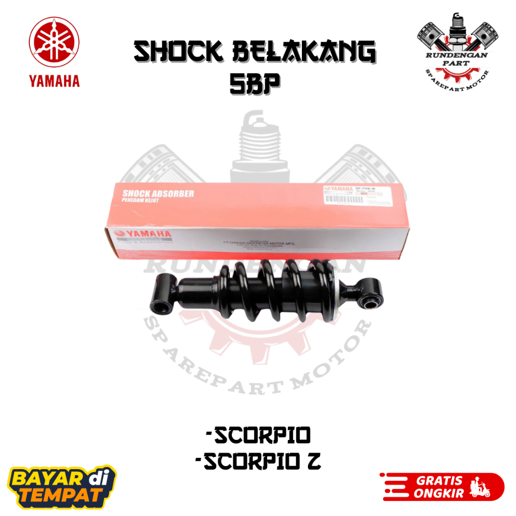 Shock Belakang Motor Scorpio & Scorpio Z 5BP original motor rundengan part