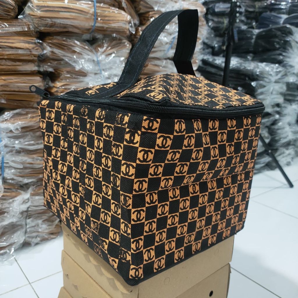 (12pcs) Tas hajatan Kubus Resleting CC UK.22x22x20cm(PxLxT)