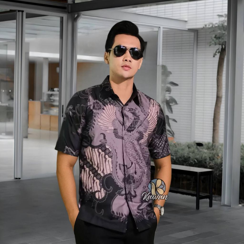 Baju Batik SOANG UNGU Laki Laki Dewasa Populer