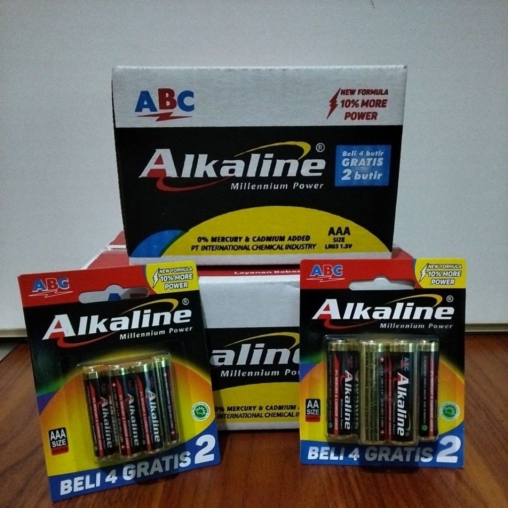 Baterai Alkaline ABC // 1 BOX || AA/AAA || ( 6x12 = 72 pcs Baterai ) - Alkaline Battery