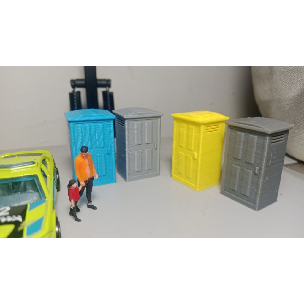 1/64 toilet wc portable untuk diorama hotwheels tomica miniatur
