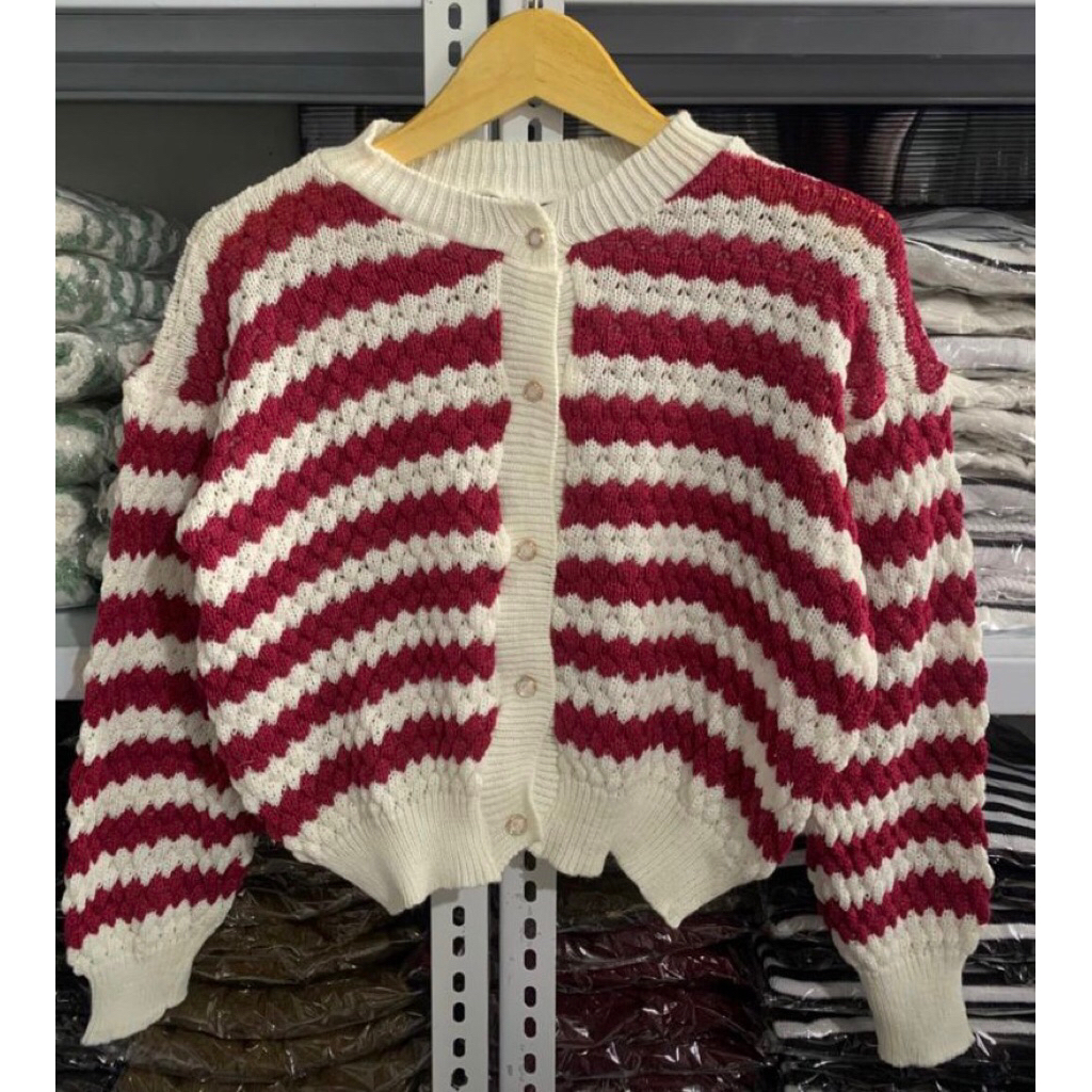 Sweater cardigan knit/cardigan knit nanas