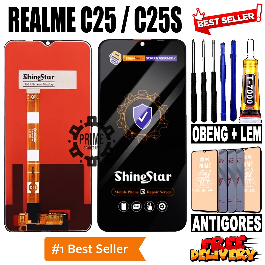 LCD TOUCHSCREEN REALME C25 / C25S ORIGINAL SHINESTAR LCD REALME C25 / C25S FULLSET