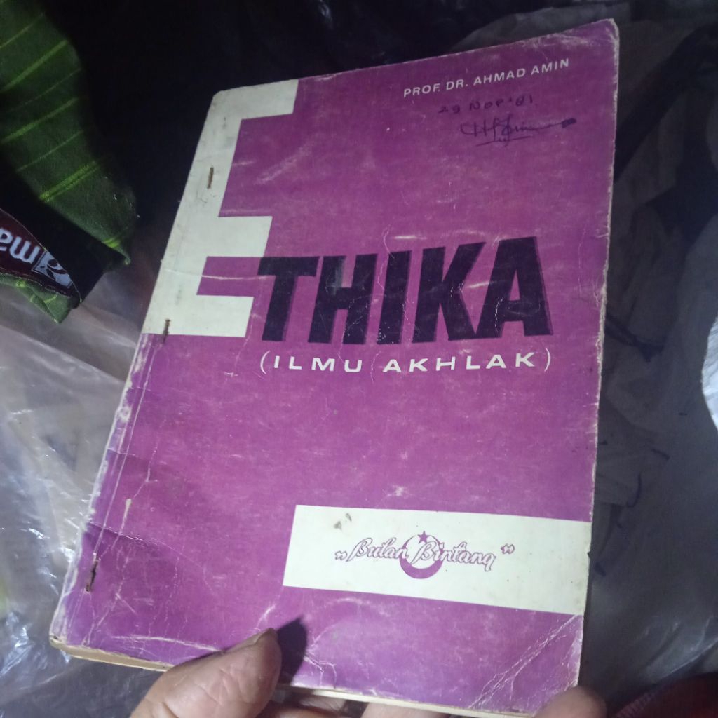 buku Ahmad Amin, Ethika(Ilmu Akhlak) buku original jadul