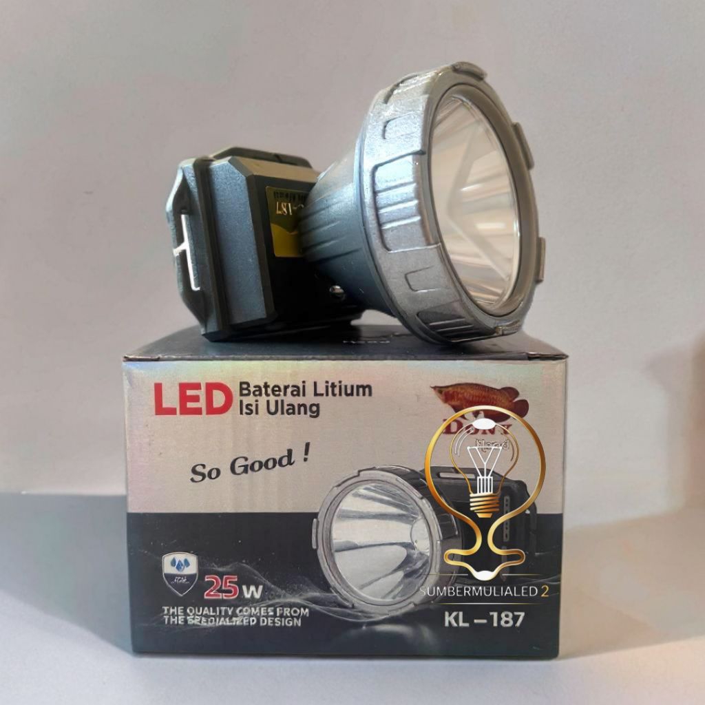 Dony Senter Kepala KL-187 25W So Good  | New Edition| Kemasan Baru | Cahaya Putih / Kuning | HeadLam