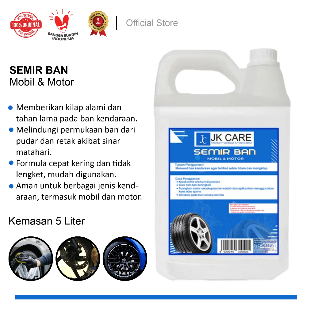 Semir Ban Mobil Motor / Pengkilap Ban / Penghitam Ban Silicon Base Original
