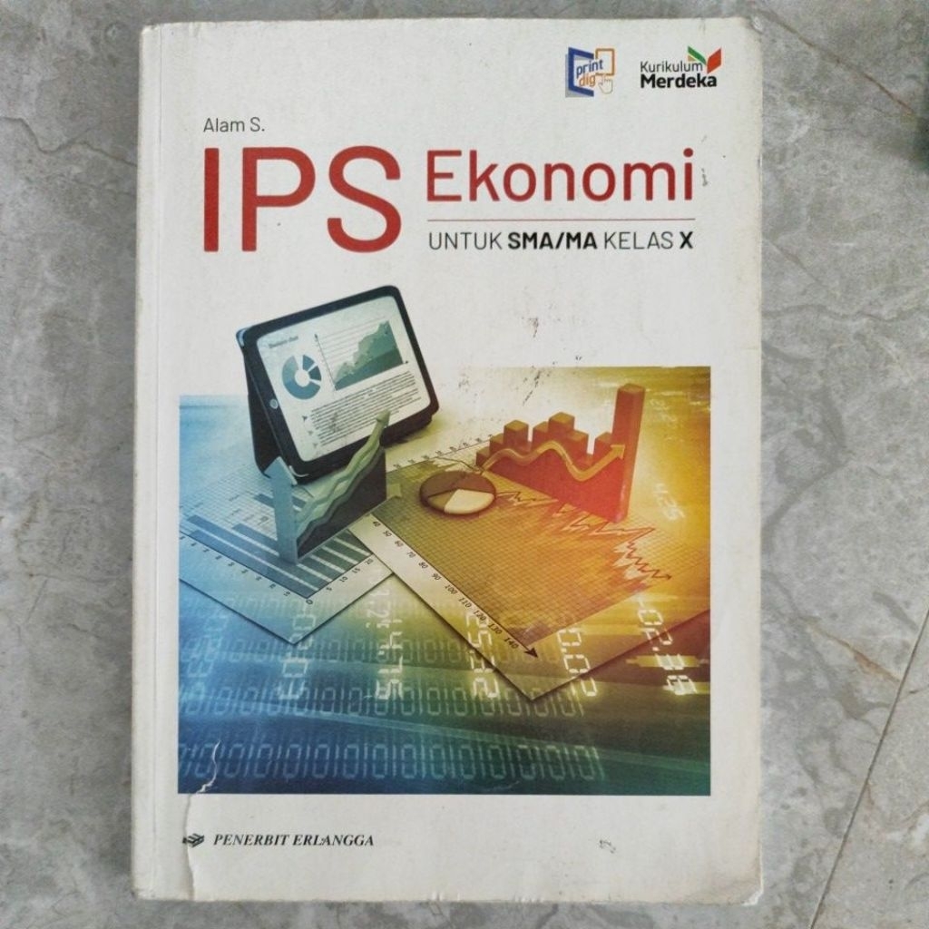 buku (preloved) ekonomi kelas 10, Erlangga