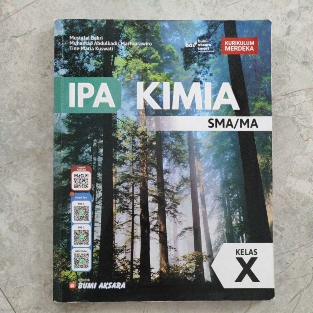 buku (preloved) kimia kelas 10, Bumi aksara