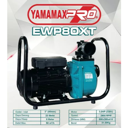 YAMAMAX PRO Pompa Air Listrik Modifikasi EWP Dinamo 2" dan 3"