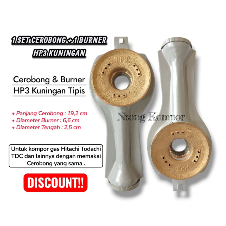 TUNGKU/CEROBONG TODACHI + BURNER KOMPOR GAS TODACHI HP3 1SET TERMURAH