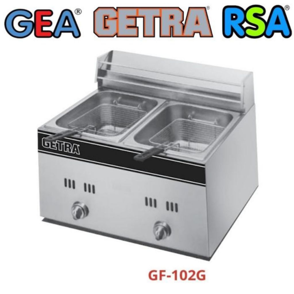 DEEP FRYER GAS GETRA GF-102G 2TANK PENGGORENGAN GAS DEEP FRYER 2 TANK GAS GETRA GF102G