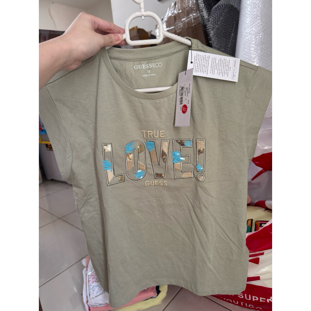 Baju Kaos Anak 10 tahun Guess Original