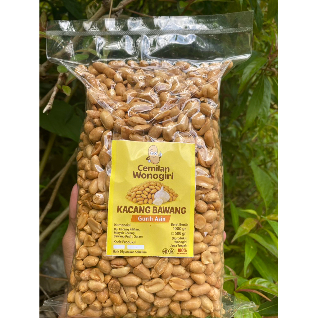 Kacang Bawang Goreng Gurih Renyah Asin/Kacang Bawang Goreng 1 kg