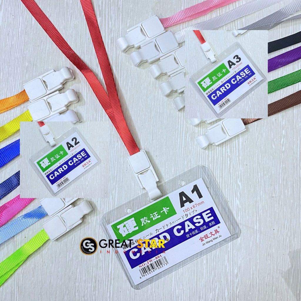 CARD CASE ID CARD PANITIA + TALI I ID CARD PULLER MIKA PLASTIK I PAKET NAME TAG  PANITIA TERMURAH