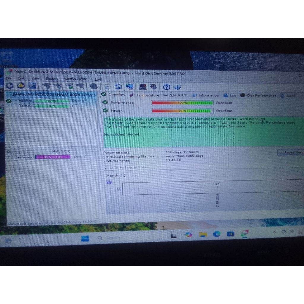 Nvme Samsung 512GB second copotan
