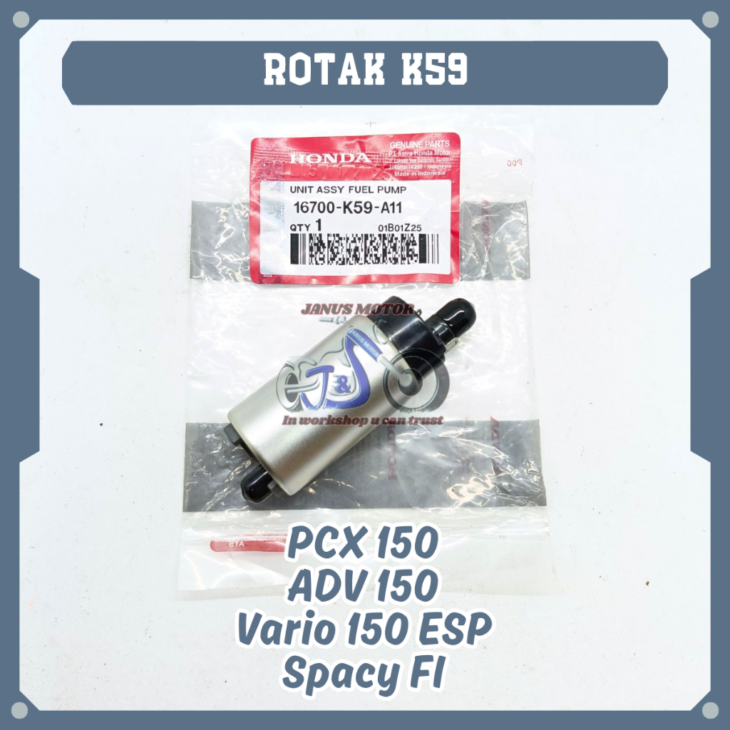 Rotak Injeksi Honda K59 Rotak Fuel Pump PCX 150 ADV 150 Vario 150 ESP Spacy FI Dinamo Pompa Bensin K