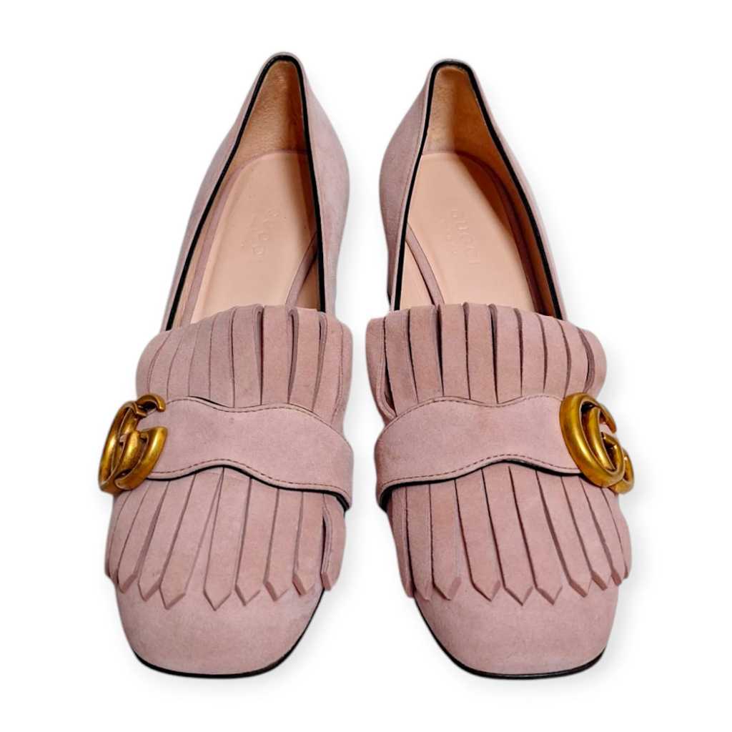 Preloved Gucci Pumps Pink Suede Size 35 Authentic