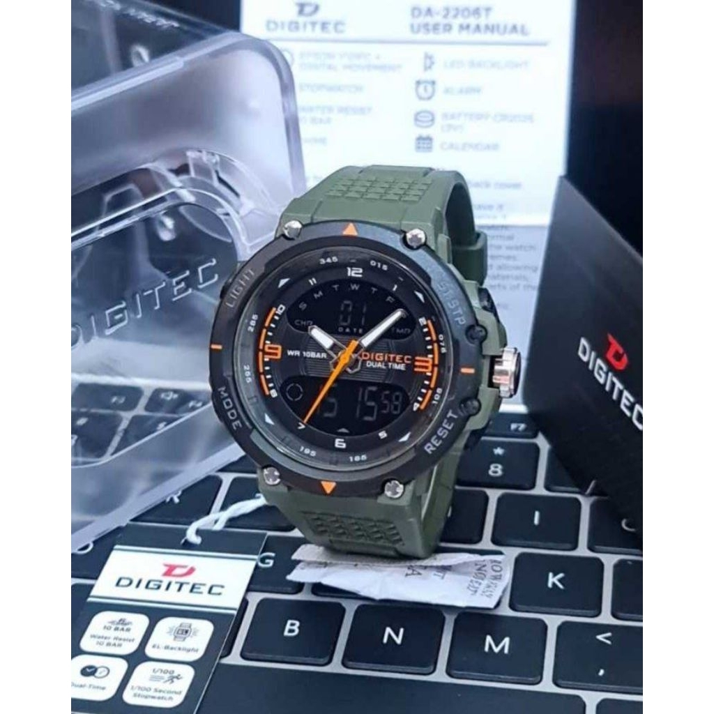 Digitec 2206 hijau army jam tangan pria