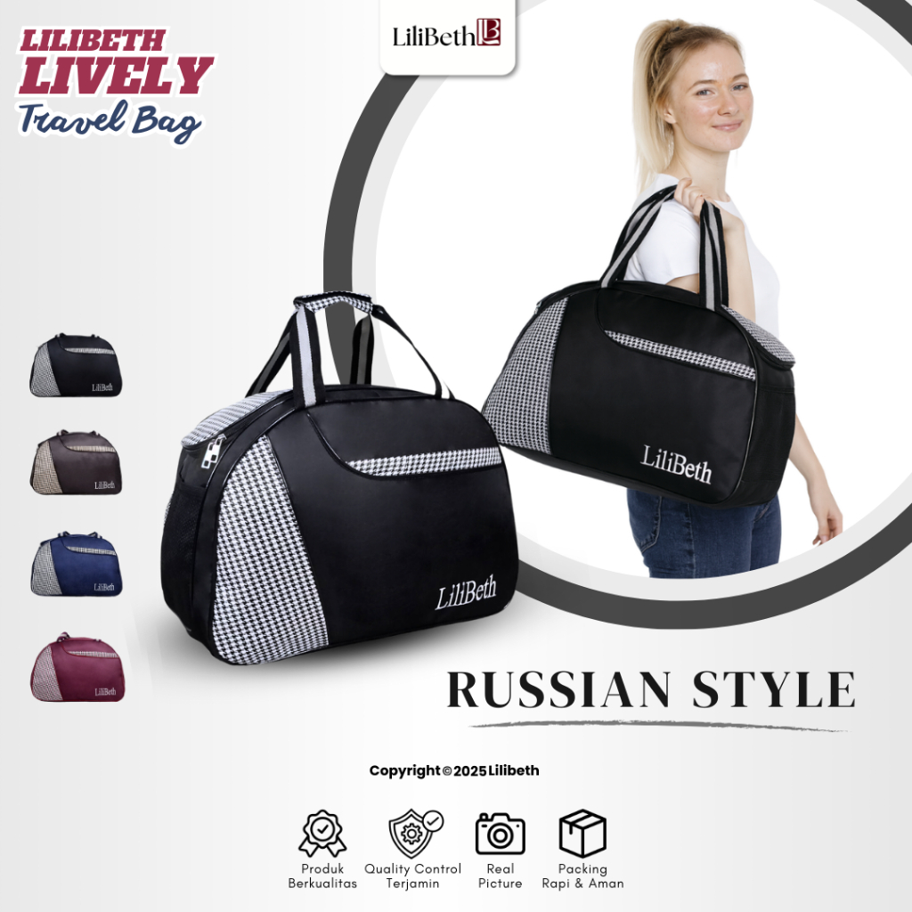 Tas Pakaian Jumbo Travelling Mudik Lilibeth Wafelly Travel Bag Pria Wanita 42 x 23x 30 cm Parasut