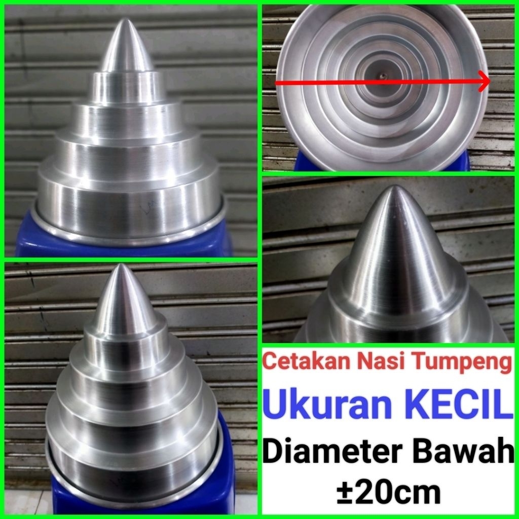cetakan nasi tumpeng cetakan nasi kuning bertingkat susun 4 alumunium press ukuran KECIL