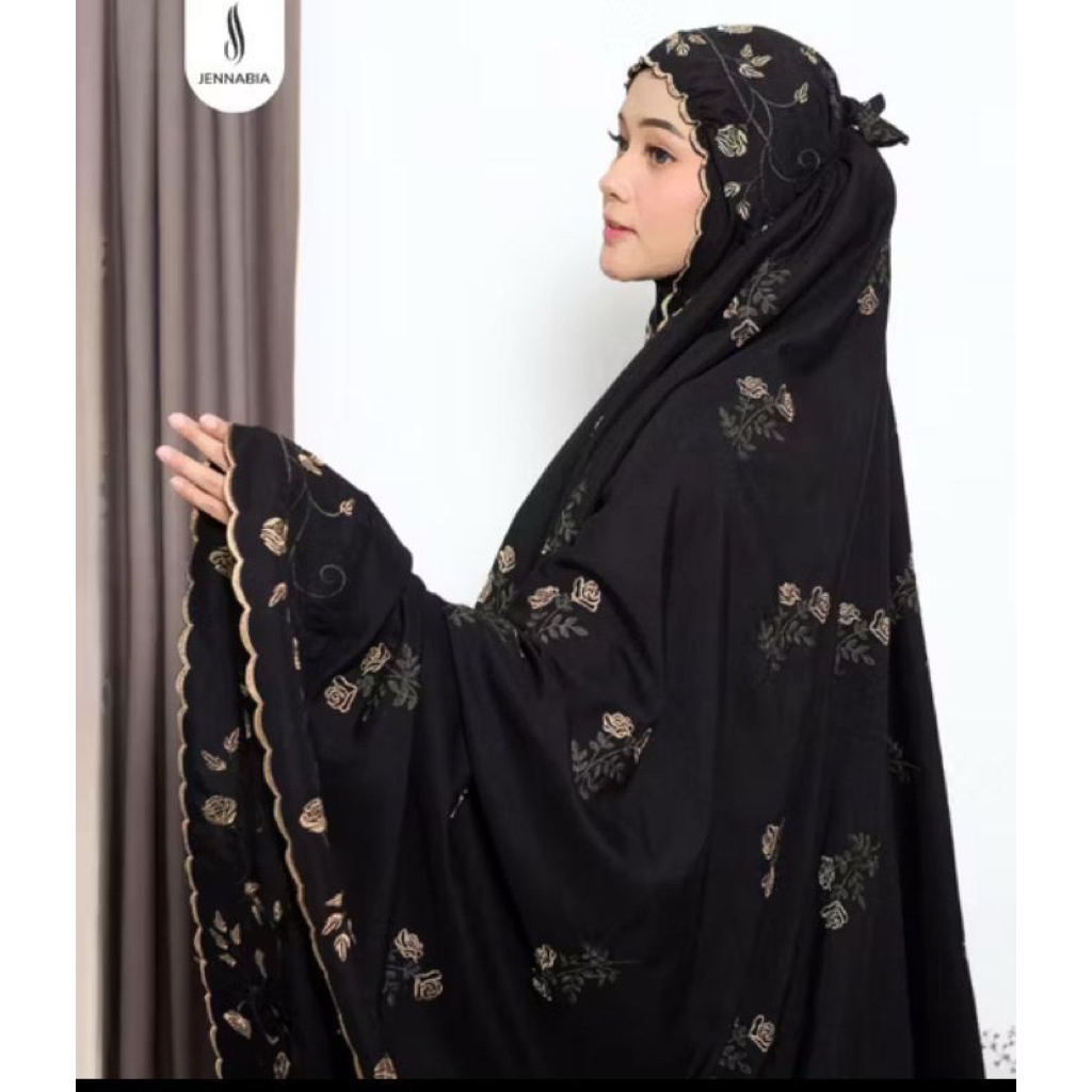 Mukena Dewasa Jennabia motif Bunga Premium Bordir