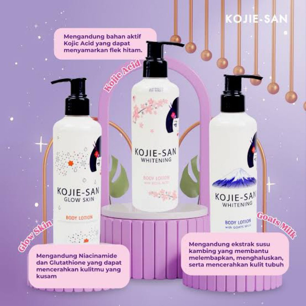 KOJIE SAN Body Lotion Kojic  Goat Milk//Glow Skin Kojie San Lotion Whitening 250ml