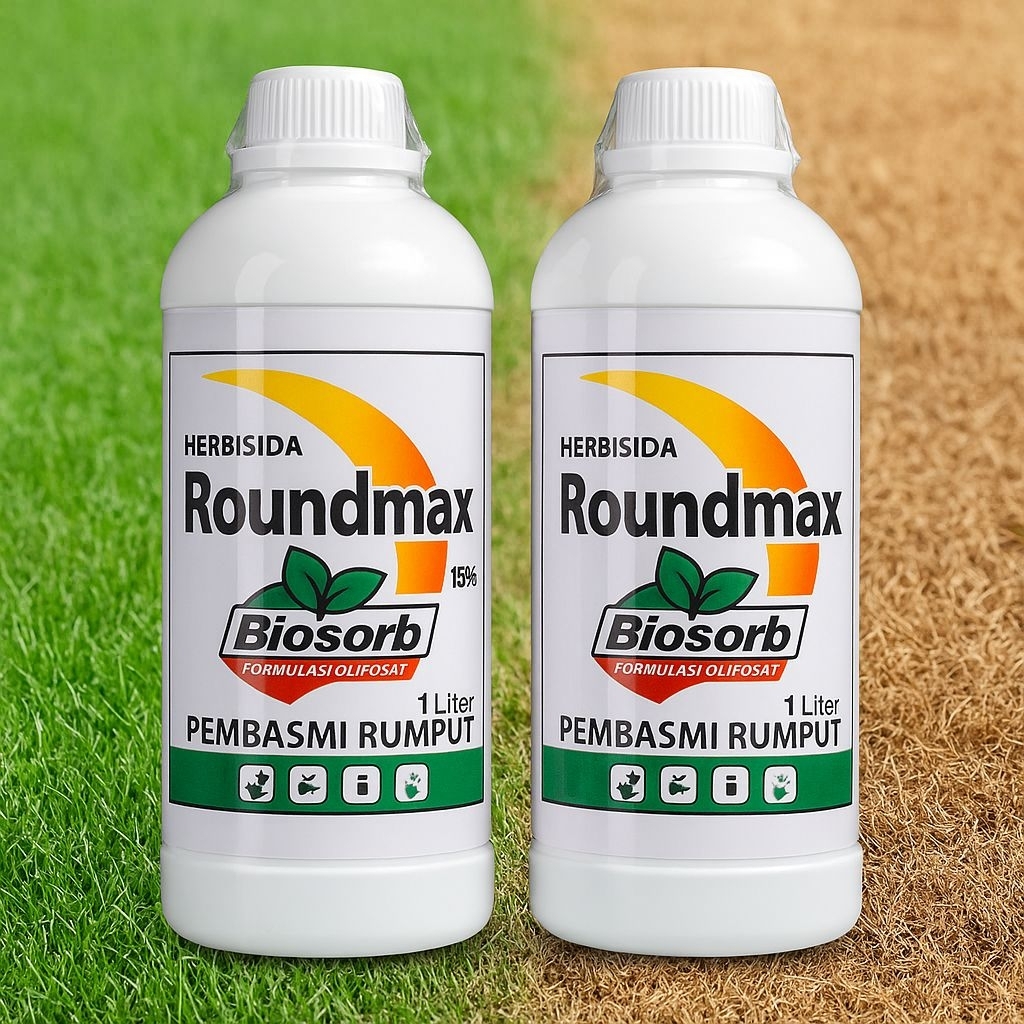 Herbisida Roundmax 1 Liter – Obat Pembasmi Rumput Gulma Paling Ampuh | Biosorb Glifosat 135SL - Racu