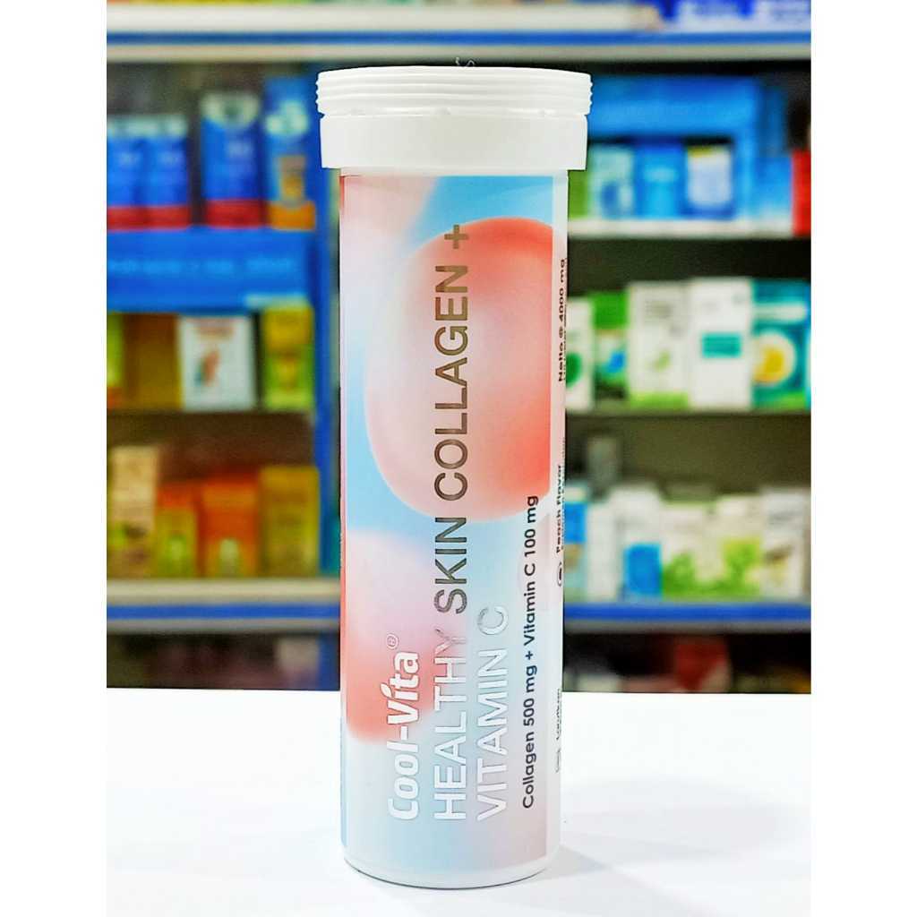 COOL-VITA HEALTHY SKIN COLLAGEN VITAMIN C - (ECERAN 1 TUBE / TABUNG @10 TABLET EFFERVESCENT)