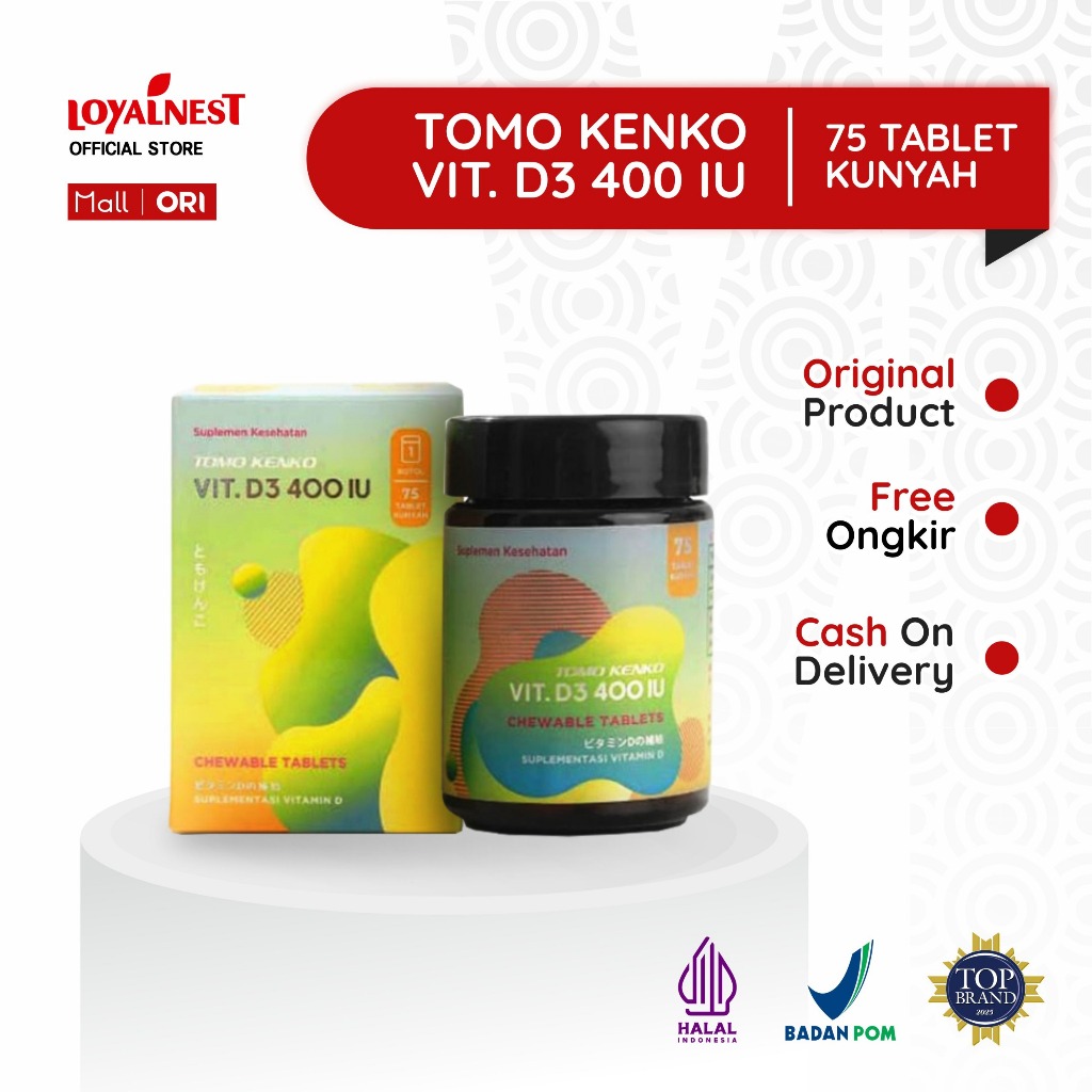 Tomo Kenko D3 400 IU Chewable (kunyah) High Quality