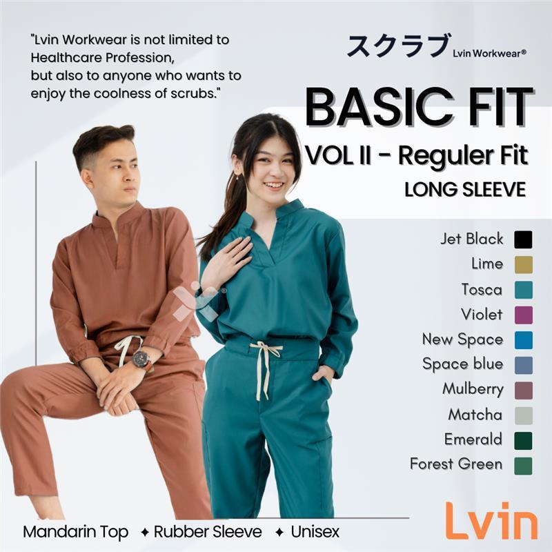 [Lvin ] Vol II -  Baju OKA Mandarin Collar Celana Reguler fit Lengan Panjang / Baju Jaga /Set Baju C