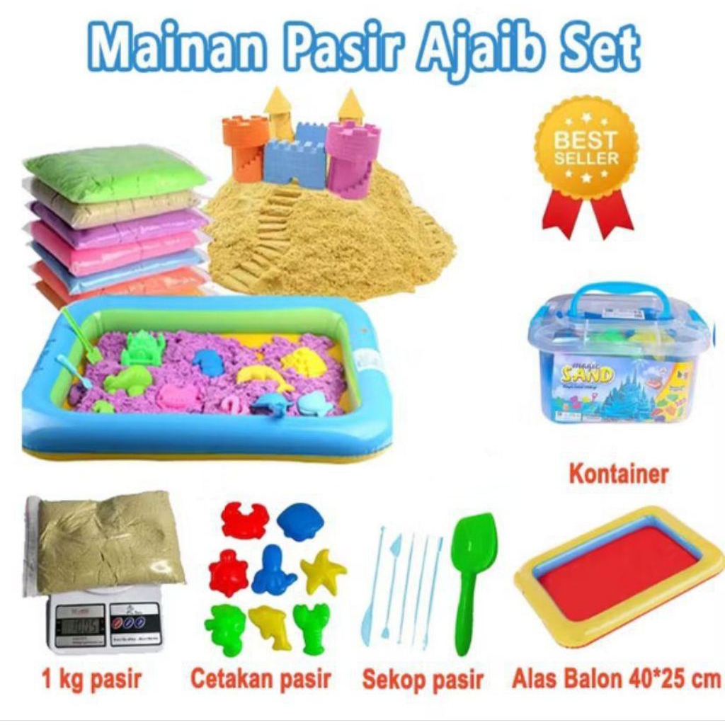 Mainan Pasir Ajaib Anak Set Lengkap