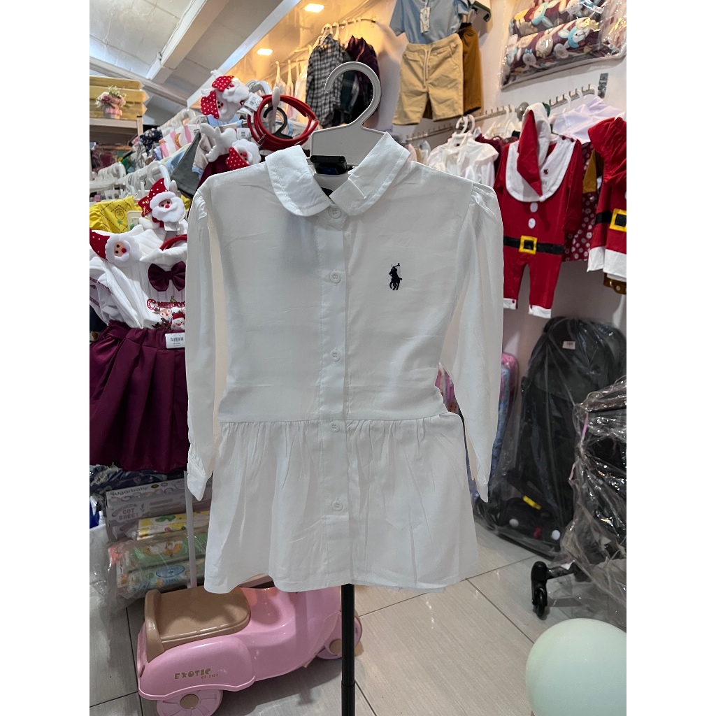 TUNIK ANAK PUTIH RALPH LAUREN / ATASAN ANAK PUTIH BAHAN KATUN / BAJU ANAK PUTIH BAHAN KATUN