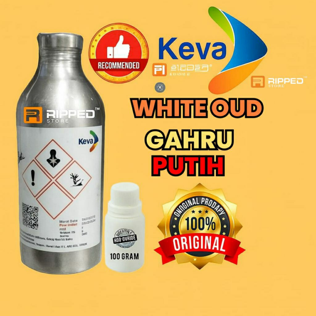 100ml Bibit Parfum Murni White Oud  Gahru Putih Original Keva