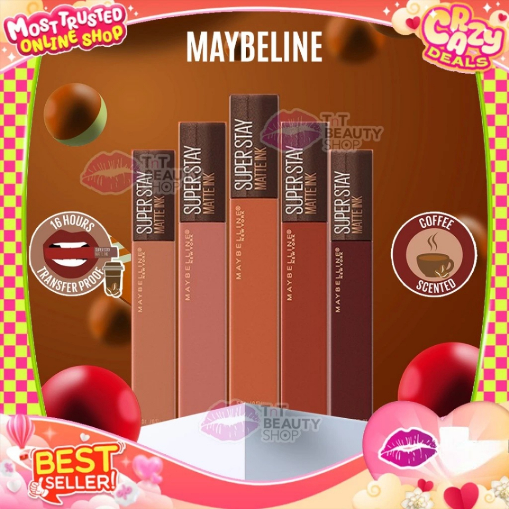 DISKON BESR BESAR Maybelline Superstay Matte Ink Liquid Matte Lipstick Make Up Coffee Edition | TnT 