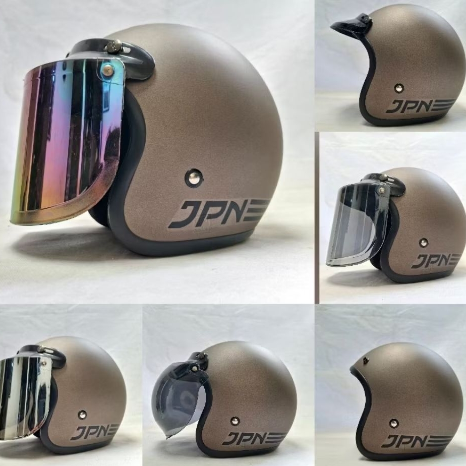 HELM JPN BOGO WARNA GRANITO DOFF FULL LEHER