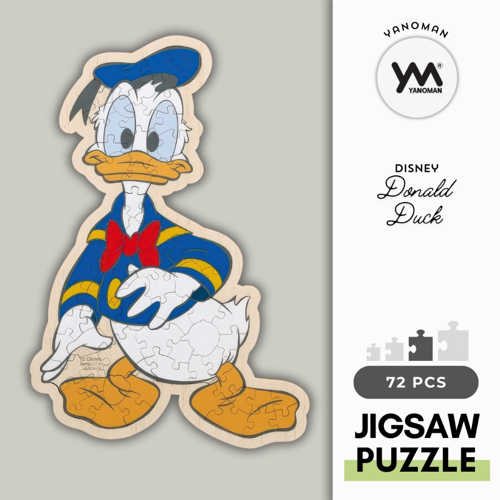 Yanoman 37-05　Donald Duck　72 Pieces Puzzle + Stand Set