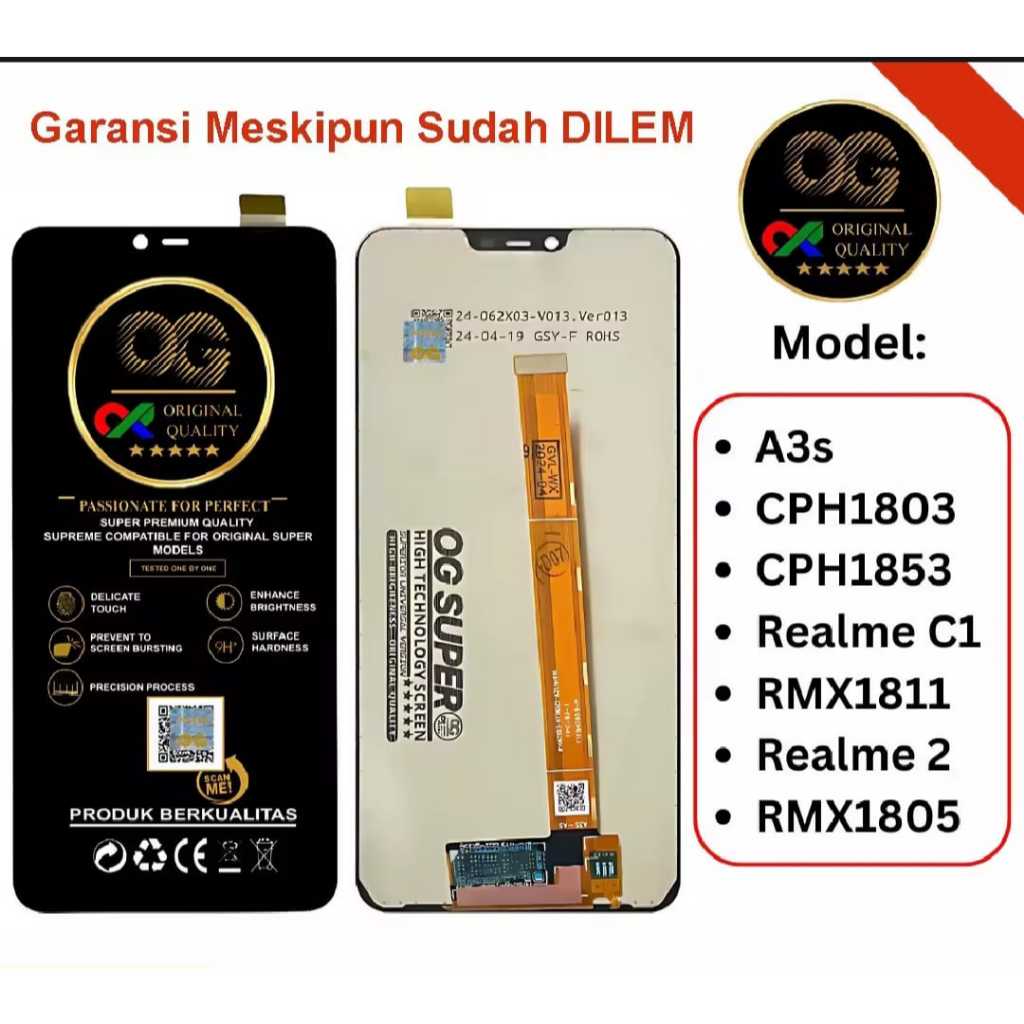 LCD OPPO A3S / A5 OG ORI SUPER FULLSET TOUCHSCREEN