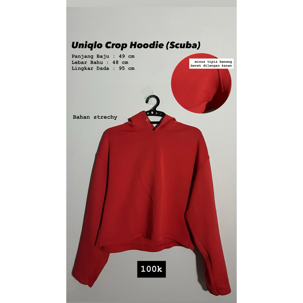 Uniqlo Crop Hoodie Scuba