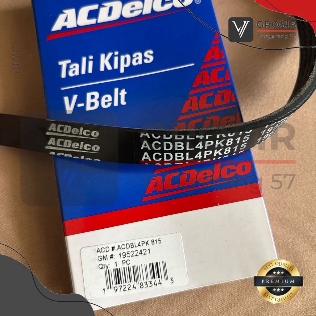 Vbelt Fanbelt Genio Esteem Ford Laser Forsa ACDELCO 2421 Fan Belt Sabuk Tali Kipas V-belt 4PK815