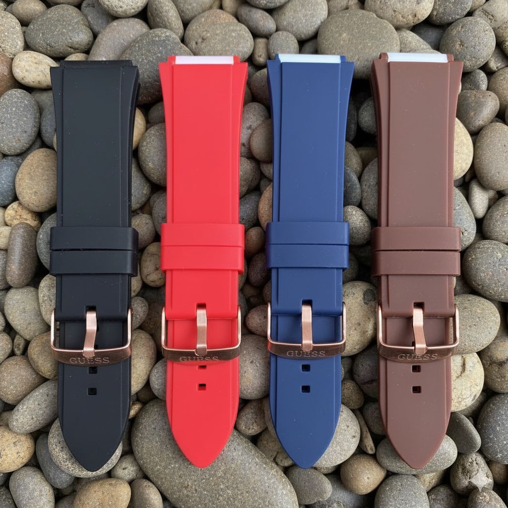 STRAP TALI JAM TANGAN GUESS W0247G3 W0040G3 W1049G2 STRAP RUBBER SILIKON 22MM PREMIUM