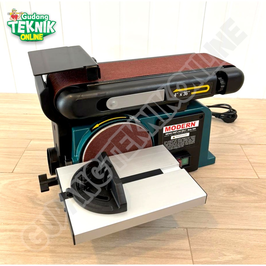 Mesin Amplas Belt Sander Duduk MODERN M-500 Listrik TANK / Mesin Ampelas Belt Disc Sander Machine M5