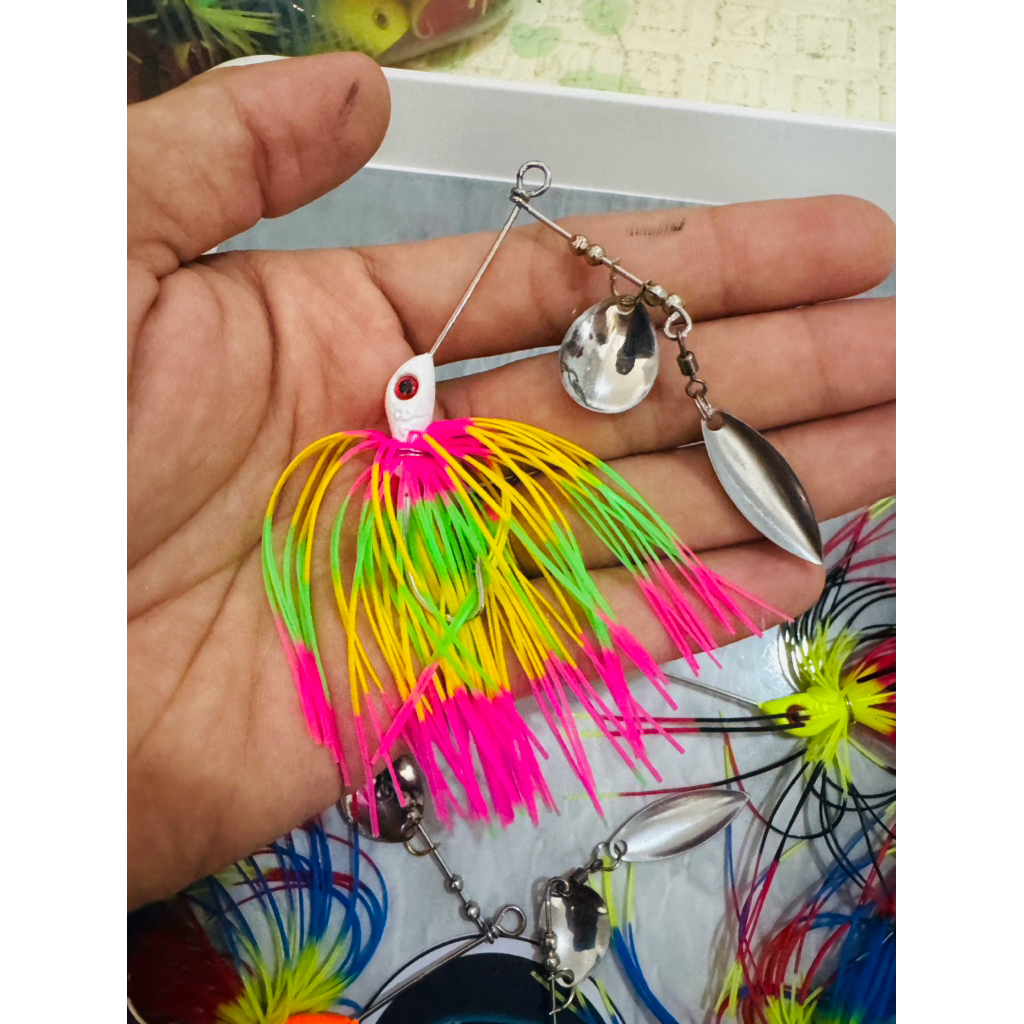 Spiner Mini Double Blade BK Lure I Hook TAJAM I Umpan Casting Ikan Gabus Dan Toman