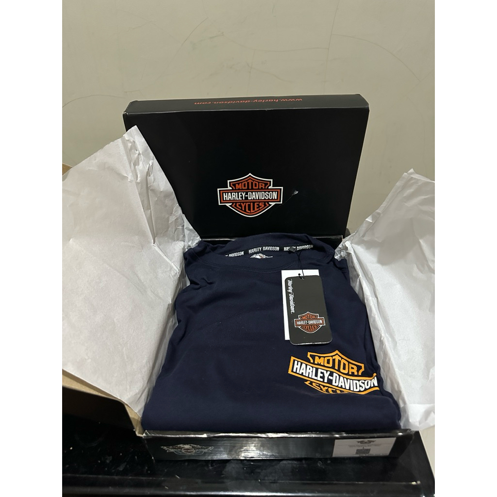 T-Shirt Harley Davidson Men’s Lightning Bolt Original 100% Kaos